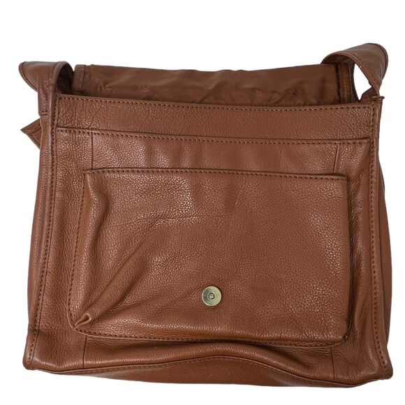 Vintage Large Fossil Tan Brown Leather Shoulder Bag Satchel 75082 Soft - Picture 4 of 7